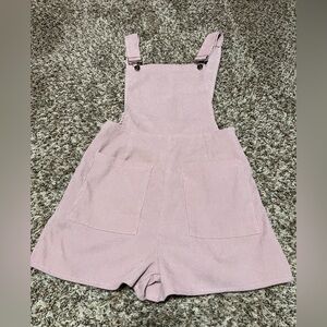 SHEIN Blush Corduroy Overalls